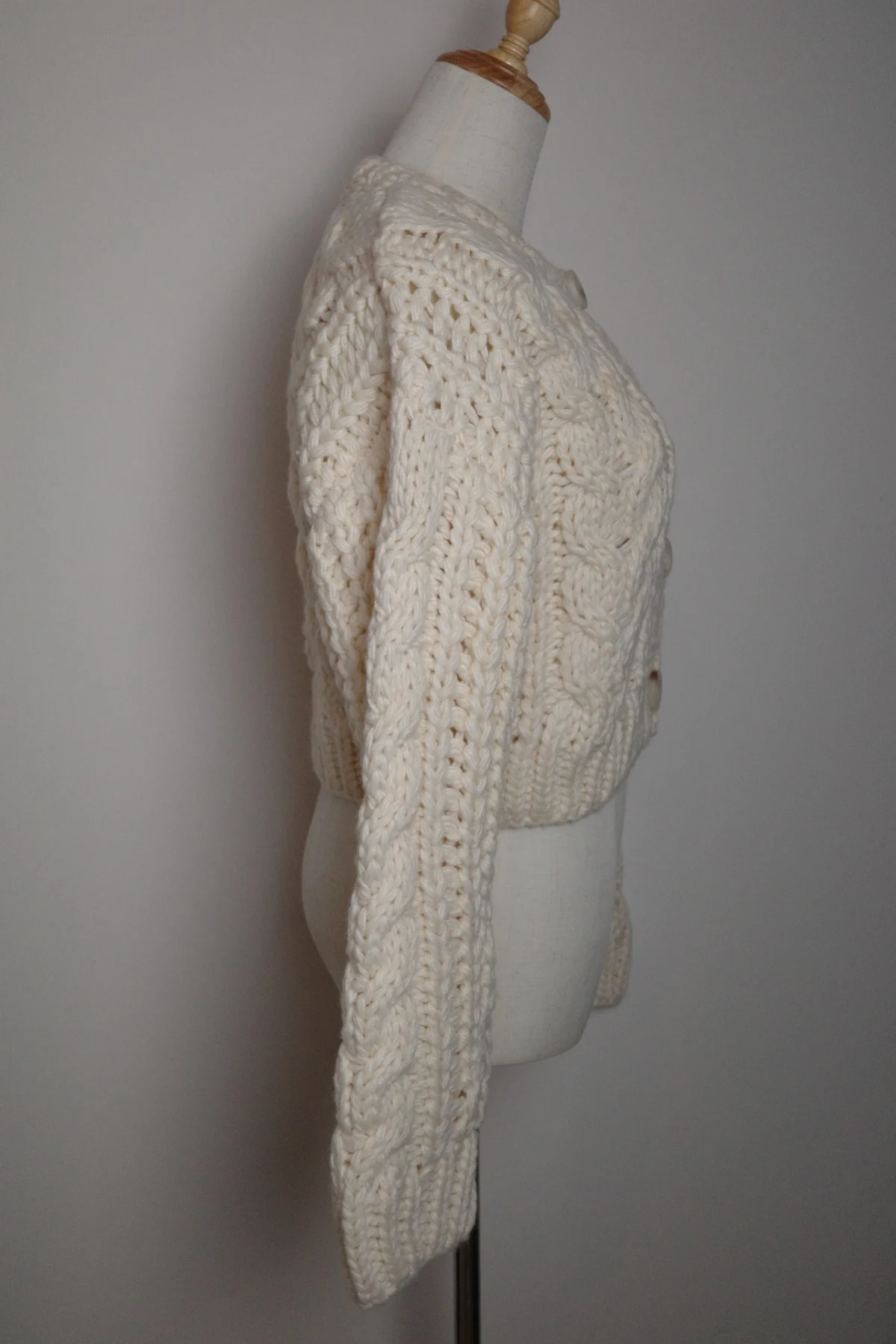 ケーブルニットクロップドカーディガン 10枚目